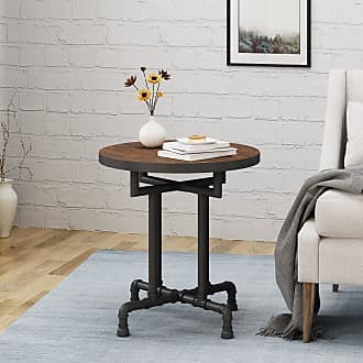 Christopher Knight Home Westleigh Industrial Faux Wood End Table, Dark Brown / Black