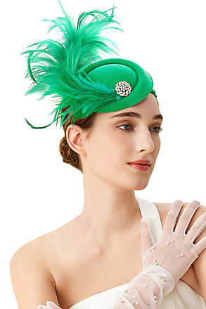 Accessoires Hoeden & petten Fascinators & Minihoedjes Fast Shipping Pink and green fascinator with Bow & Feather Detail/Kentucky Derby Fascinator 