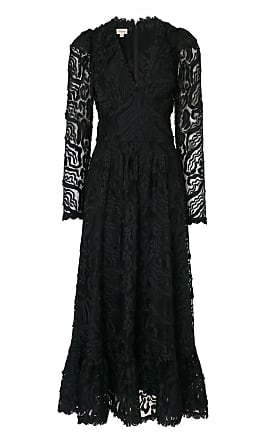 Temperley London Twiggy Lace V-neck Dress Black Uk6 Us2