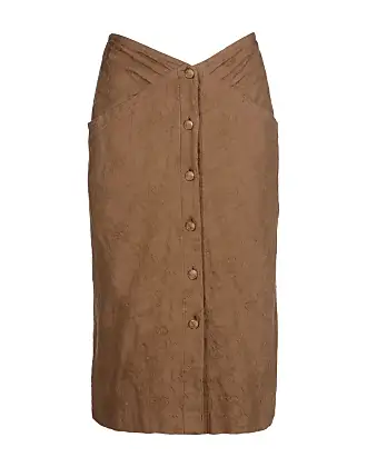 Brown button shop pencil skirt