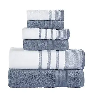 Great Bay Home Cotton Two-Toned Reversible Quick-Dry Towel Set (Bath Towel (2-Pack), White / Ivory), Beige