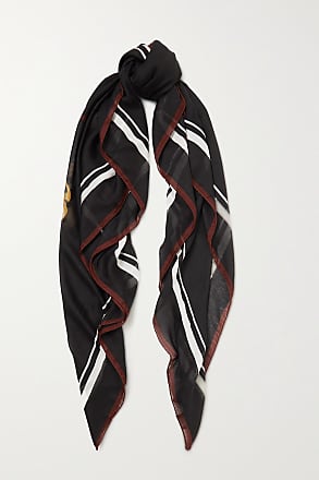 Beige Saint Laurent Mini Monogram Lou Crossbody Bag, Saint Laurent  stripe-trim silk scarf