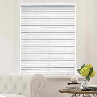 Chicology Chicology Faux Wood Blinds / window horizontal 2-inch venetian slat, Faux Wood, Variable Light Control - Simply White, 43W X 64H