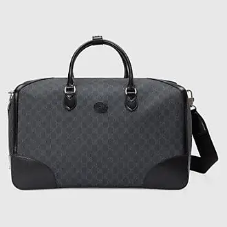 GUCCI GG Supreme Monogram Textured Dollar Calfskin Large Savoy Duffle Bag  Grey Black Graphite Grey 1264658