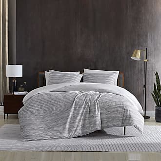 Kenneth Cole Fashion Home And Beauty, Kenneth Cole Reaction Home Oxford Duvet Cover In Grey Stripe