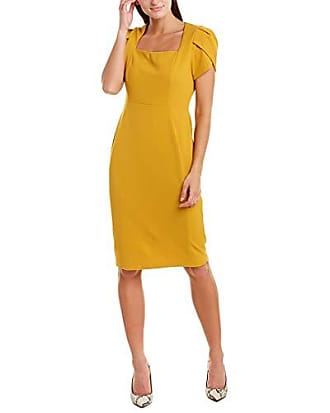 Donna Morgan Womens Tulip Sleeve Sheath Dress, Marigold, 8