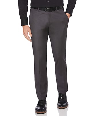 Perry Ellis mens Portfolio Slim Fit (Waist Size 28 - 38 Big & Tall) dress pants, Gray Heather, 30W x 29L US