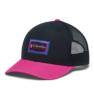 Columbia Unisex PFG Logo Mesh Snap Back - Low, Carbon/Red Spark, One Size