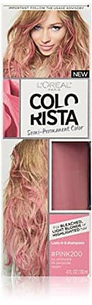 L'Oréal Colorista Semi-Permanent Hair Color for Light Bleached or Blondes, Pink