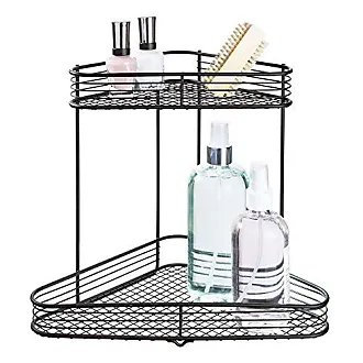 iDesign Twillo Metal Wire Corner Standing Shower Caddy 3-Tier Bath Shelf  Baskets for Towels, Soap, Shampoo, Lotion, Accessories, Bronze