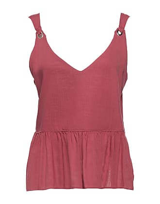 Fly Girl Red Ribbed Lettuce Edge Tube Top