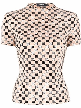 MISBHV Lycra Monogram T-Shirt Women Shortsleeves Brown in Size:XS