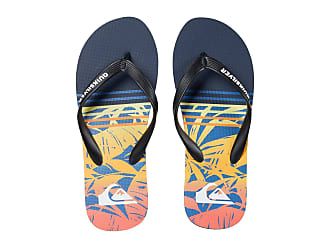 Blue/Blue/Orange Molokai Panel Quiksilver Mens Print 3 Point Sandal Flip-Flop 11 