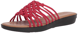 Easy Street Womens Slide Sandal, Red, 6 X-Wide