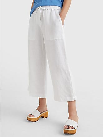 Oui Linnen broek wit casual uitstraling Mode Broeken Linnen broeken 
