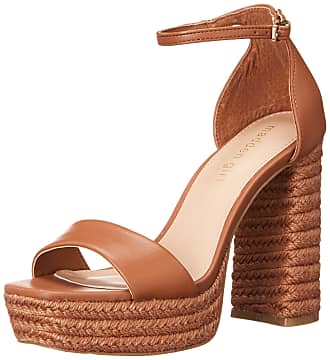 Madden Girl Womens Omega Heeled Sandal, Cognac Paris, 7.5