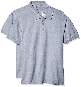 Gildan Mens Ultra Cotton Pique Shirt, 2-Pack Polo, Rose Sport Grey, Large