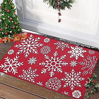 CAROMIO Christmas Doormat Holiday Door Mat Winter Christmas Deer Indoor/ Outdoor