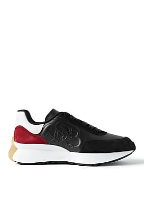 Alexander McQueen - Sprint Runner Embossed Two-Tone Leather  Exaggerated-Sole Sneakers - White for Women