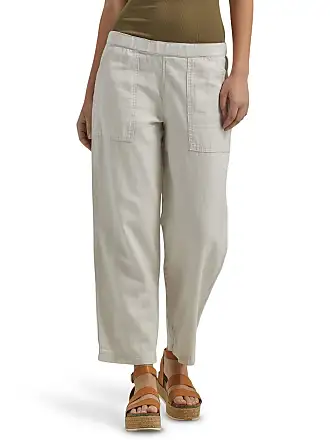 Lee Women's Skye Capri Pants 18 Medium White Relaxed Fit Cargo