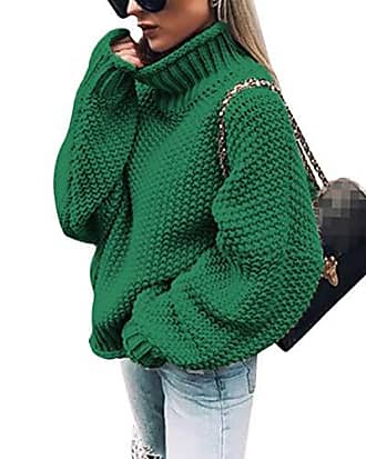 HIKARO Pull Femme Tricots Pull-Over Col Roulé Sweater Hauts Chandail Femme Casual pour Hiver et Automne S-XXL
