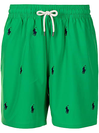 Mens Clothing Beachwear Polo Ralph Lauren Polo Pony Drawstring-waist Swim Shorts in Green for Men 