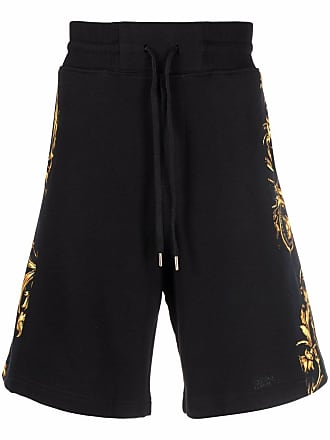 Versace Jeans Couture Barocco-print drawstring shorts - men - Cotton - L - Black