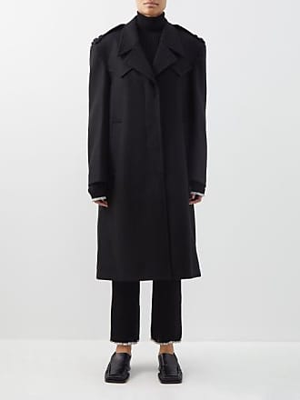 Black - Save 34% Grey Maison Margiela Wool Long Cutaway Coat in Dark Grey Womens Coats Maison Margiela Coats 