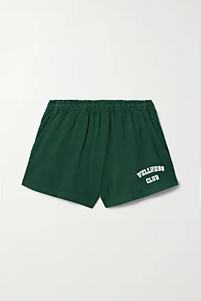 + Sporty & Rich pinstriped recycled-satin shorts