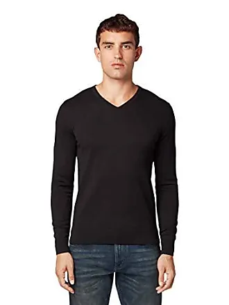 Pull col V noir homme