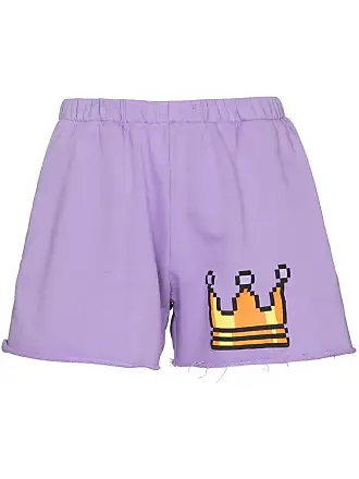 Natasha Zinko all-over Angry-print shorts - Purple