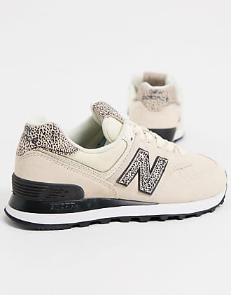 new balance 574 mid trainers in stone