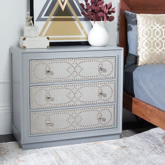 Safavieh Home Collection Kenta Light Grey Linen 3-Drawer Chest