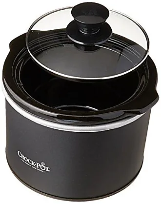 Crock-Pot 3.5-Quart Casserole Crock Manual Slow Cooker Black and White
