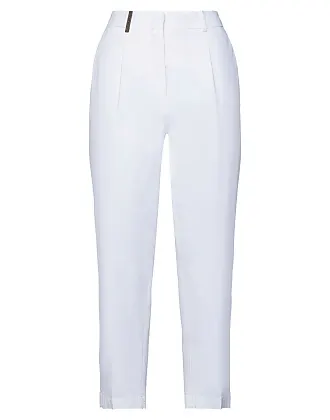 White High-Waisted Pants: Shop up to −90%