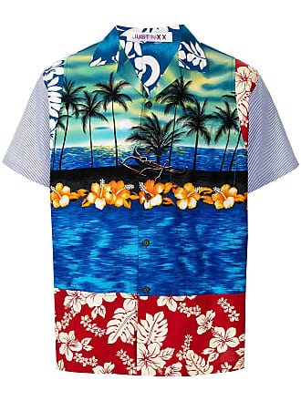 Born Aviation Lagoon Blue Hawaiian Shirt - LG