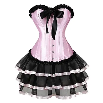 Gonna corta da donna in stile retrò, anni '50, rockabilly, gonna alta,  tutù, gonna in tulle, gonna, tutù, tutù, da donna, costume di carnevale,  abito in tulle, rosa intenso, XXL : 