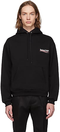 mens black balenciaga hoodie