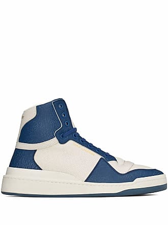 Saint Laurent colour-block high-top sneakers - men - Leather/Calf Leather/Rubber - 41,5 - White