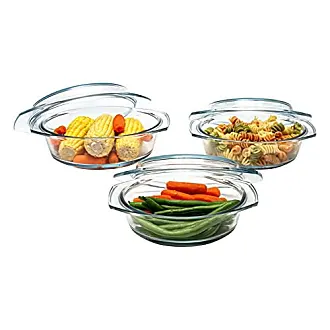 Simax Round Glass Containers with Lids: Borosilicate Glass Food Storage Containers with Lids Airtight - Glass Lunch Containers for Adults - Meal Prep