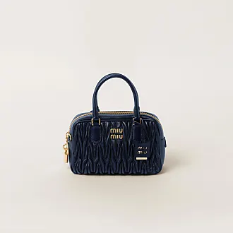 Miu confidential leather handbag Miu Miu Blue in Leather - 31012399