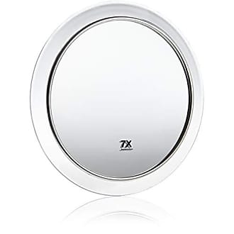 Saugnapf Spiegel mit 15-fach Vergrößerung weiß rund Ø 13 cm Kosmetikspiegel 