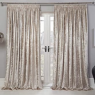 66 x 54 Blush Pink Sienna Crushed Velvet Curtains Pencil Pleat Pair of Fully Lined Tape Top Thermal Panels