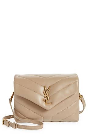 Saint Laurent Vinyle Round Crossbody Bag - 2721 Beige