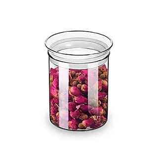 ZENS Glass Canister Jar, Airtight Kitchen Canisters Jars Set with Glass  Lids, 27oz Fluid Ounce Clear Candy Storage Containers Sets of 2 for