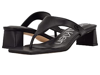 Calvin Klein Womens Jerell Heeled Sandal, Black 001, 6.5