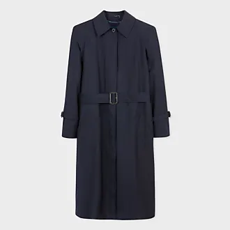 The Platinum Tailor Mens Traditional Double Breasted Long Trench Coat Cotton Military Rain Mac Topcoat
