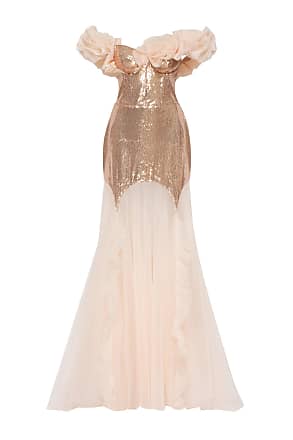 Millà Shiny Sequin Party Dress With The Long Golden Tulle Skirt