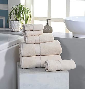 White Luxor 100% Egyptian Cotton 6 Piece Towel Set by Madison Park Sig