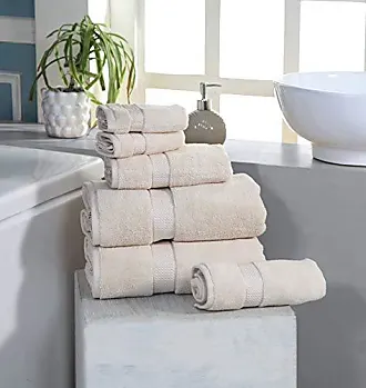Nate Home by Nate Berkus 100% Cotton Textured Rice Weave 6-Piece Towel Set   2 Bath Towels, Hand Towels, and Washcloths, Soft and Absorbent for  Bathroom from mDesign - Set of 6